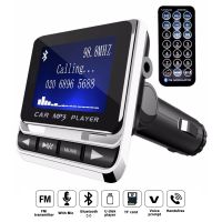 Car FM Transmitter Aux Bluetooth MP3 Player 1.44 Inch LCD Screen Handsfree Car Kit FM Radio Adapter Support TF Card U-disk