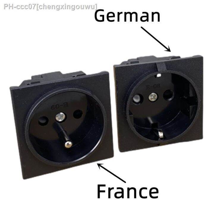 Black white EU German French Spain Italy Poland AC power socket