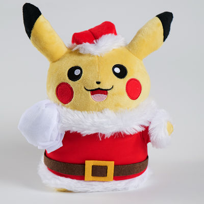 25ซม. คริสต์มาส Pikachu Plush ของเล่น Baoke Dream บรรจุ Santa Claus ของเล่น Surprise สำหรับเด็กวันหยุดของขวัญตกแต่งห้อง Accessor