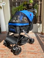 รถเข็นสุนัข รถเข็นแมว รถเข็นสัตว์เลี้ยง รถเข็นน้องหมาราคาถูก Tongba pet stroller BL08 ที่นั่งกว้างยาว65cm. ที่จับปรับได้แบบรถเข็นเด็ก