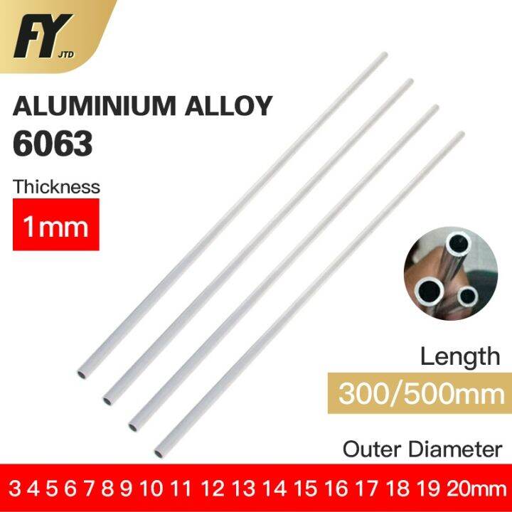 6063 Aluminum Round Tube, 15mm OD 1mm Wall Thickness Martinique