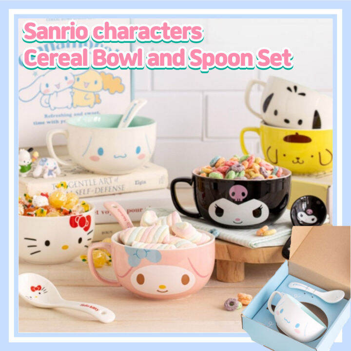 Sanrio Characters Cereal Bowl and Spoon Set/Gift Package/Noodle Bowl/Ramen Bowl/Sanrio Goods