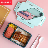 2021 Lunch Box Reusable 2-Compartment Plastic Divided Food Storage Container Boxes Students Worker Portable tableware outdoor