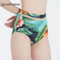 Wakingbee Hola Bikini (Tropical) บิกินี่ เอวสูง ทรงสวย เว้าต่ำ ผ้าดี กันยูวี ลายพิมพ์ Kloset