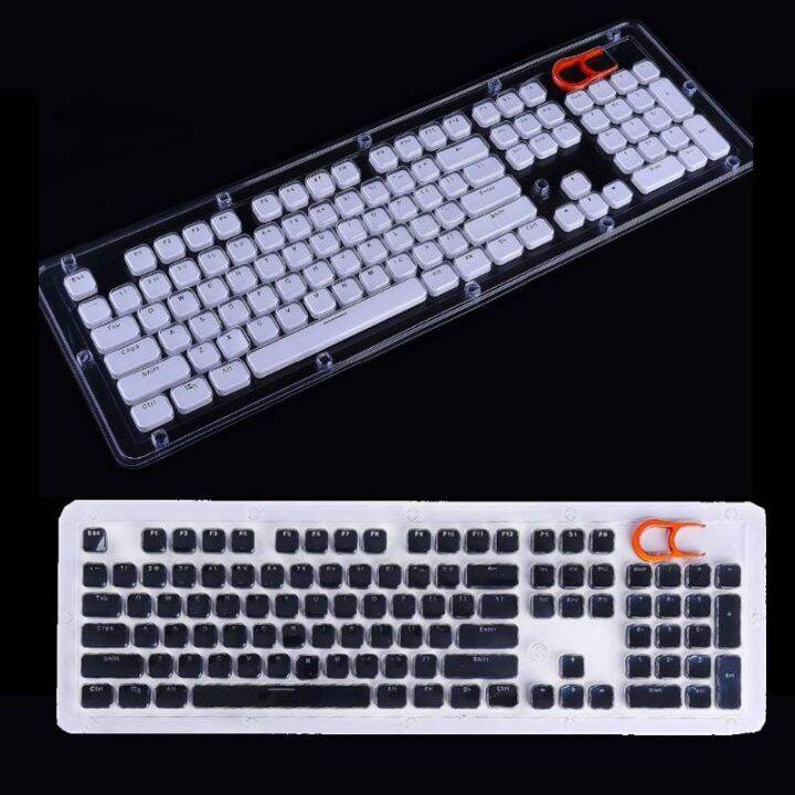 ☢ 104 Keys Layout Low Profile Keycaps Backlit Crystal Edge for