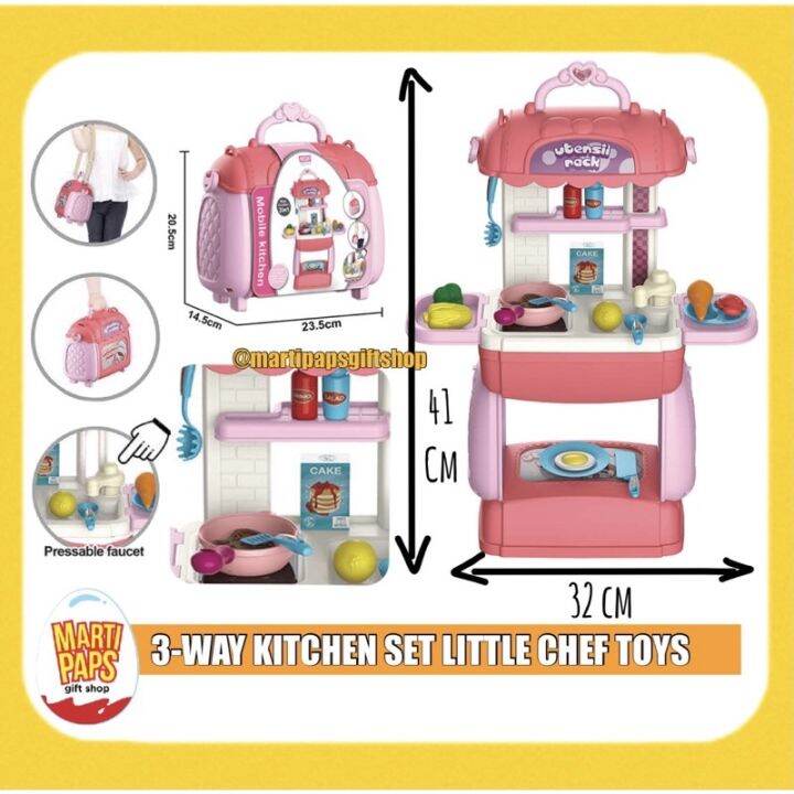 3WAY KITCHEN SET LITTLE CHEF TOYS FOR KIDS BOYS Lazada PH