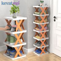 【CC】 Stackable Shoe Rack Saving Shoes Storage Organizer Shelf for Entry Door Multi-Layer Plastic Cabinet