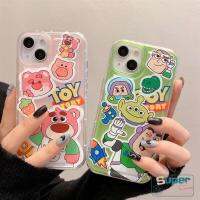 เคสโทรศัพท์มือถือนิ่ม ลายการ์ตูนหมี Buzz Lightyear Strawberry สําหรับ Samsung A04s A14 A04 A34 A12 A13 A71 A51 A31 A54 A50 A04E A03 A30s A22 A10S A50s A30 A20 S A32 A52 A11 A23 A03s A52s M23