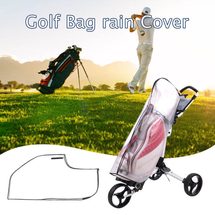 PVC Golf Bag Rain Cover Translucent Golf Cart Travel Bag Rain Hood with