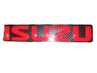 Logo Isuzu ติดกระจังหน้า สีแดง ฐาน เคฟล่าร์ (แบบถอดเปลี่ยน) ใส่ isuzu D-max 2006 - 2011 ก่อน All new D - Max