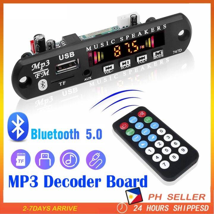 Car Wireless MP3 Music Player Bluetooth 5.0 Decoder Board Audio Board