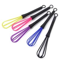 5pcs Plastic Color Egg Beater Manual Creamer Plastic Salon Hairdresser Dye Balloon Whisk Whip Mixer Stirrer Whisk (Random Color)