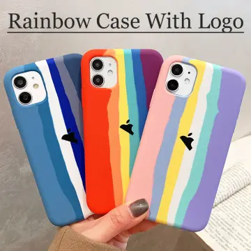  Original Liquid Rainbow Silicone Case Cover for Apple iPhone 11  Pro Max SE2020 X XR Xs Max 7 8 Plus Rainbow Watchband Same Case with Retail  Box (for iPhone 11 Pro) 