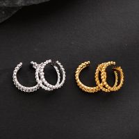 [COD] E5050 Korean version of s925 silver simple twist ear clip female ins personality all-match no pierced