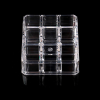 sunkepo6392 Clear acrylic 9ที่ใส่ลิปสติกแสดงเครื่องสำอาง Organizer Makeup Case Storage