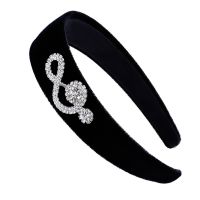 【CC】 Warm Headband Hair Accessories Musical Note Bow Wide Band Headdress Hoop Hairbands for HB049