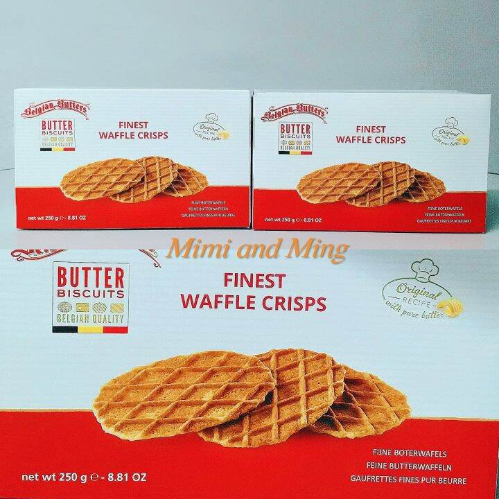Waffles. Belgian Butters Finest Waffle Crisps. Sold by 2's ( 2 boxes x