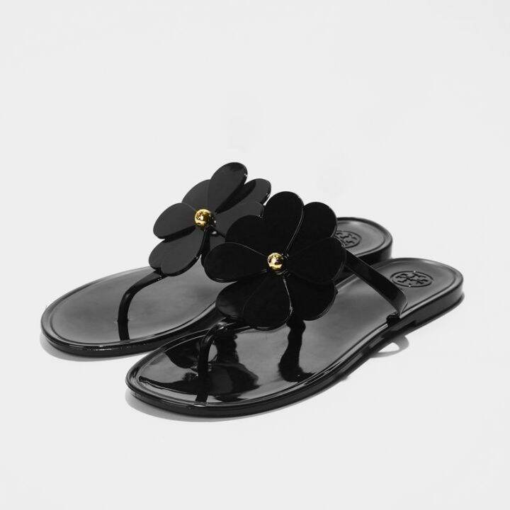 tb-summer-new-european-and-american-cross-border-womens-flower-pinch-pvc-flip-flops-wear-non-slip-flat-bottom-slippers-womens-shoes