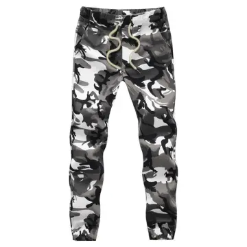 Mens black 2025 camo joggers