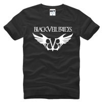 เสื้อยืดแฟชั่น✶﹊YchenYSS s Shop Black Veil Brides T เสื้อผู้ชายไม่ยอมใครง่ายๆ Punk Rock เสื้อยืดฤดูร้อนแขนสั้นผ้าฝ้าย OD  U595