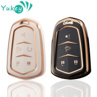 Car Key Shell Case Cover for Cadillac ATS CT6 CTS DTS XT5 Escalade ESV SRX STS XTS ELR 2014 - 2018 Remote Key Holder Keychain Key Chains