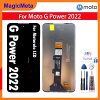 MagicMeta อะไหล่จอ LCD สำหรับ Motorola Moto G 2022เพาเวอร์ (2022) ของแท้หน้าจอสัมผัสตัวประกอบดิจิตอลสำหรับ Motorola Moto G