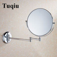 ChromeAntique 8 inch bath mirror 360 retractable wall mounted 1X3X cosmetic makeup double faced led mirror bathroom accessory