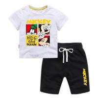 Boys Cartoon Fifth Pants/ Shorts Short Sleeve Tshirt Girls Clothing Set Home Clothes