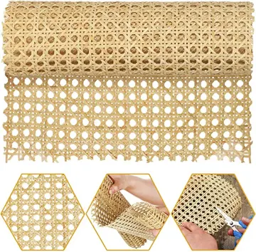 Natural Rattan Indonesian Cane Webbing Roll Material for Furniture