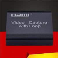 HDMI Capture Card Video Capture 4K 1080P USB 2.0 HDMI Video Capture Card Grabber + Loop Output for Phone PS4 Game Live Streaming Adapters Cables