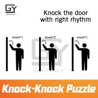 Escape Room Prop  Knock-Knock Puzzle Escape Game Devices Knock The Door With Right Rhythm Vibration Sensor With Audio GENTENLY