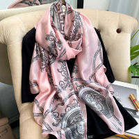 2021 Color Matching Sillk Scarf Women Spring New Fashion Bandana Hair Band Shawls and Wrap Summer Stole Pashmina Foulard Echarpe