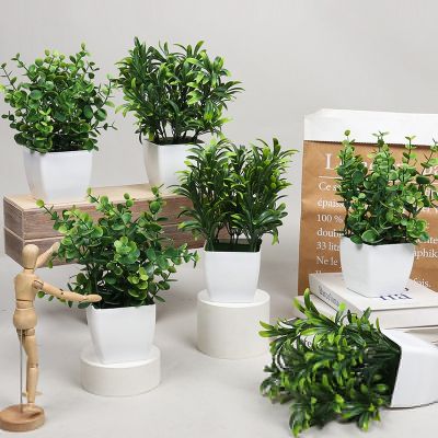 【cw】 Artificial Potted Bonsai with Pot for Wedding Decoration Office Desktop Ornament ！