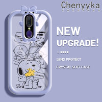 เคส Chenyyka สำหรับ OPPO F11 A9 A9X 2019เคสการ์ตูนน่ารักลายสนูปี้สีสันสดใสน่ารักเล็กๆน้อยๆเลนส์กล้องถ่ายรูปแบบนิ่มมอนสเตอร์เคสใสซิลิโคนเคสป้องกันกันกระแทกแบบใสง่าย