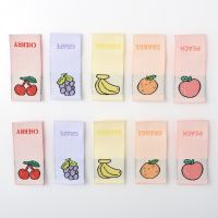 50PCS Small Bear Fruit Pattern Sew On Garment Cloth Labels Tags Cotton Clothing Tags DIY Handmade Sewing Supplies Stickers Labels