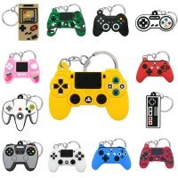 Game Machine Keychain &amp; Keyring Cute Gamepad Boy Joystick Key Chain PS4 Game Console Keychains Bag Car Hanging Ring Accessories Key Chains