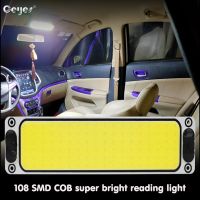 LED Truk Mobil Super Terang 24V Manik-manik Lampu 108 Lampu Baca Kabin 12V Lampu Atap COB Interior Strip Panjang Lampu Mundur