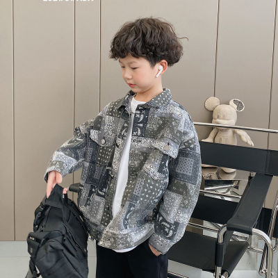 Denim Jackets For Boys Autumn Trench Childrens Clothing 4-12Y clothes Outerwear Windbreaker Baby Kids Jeans Coats