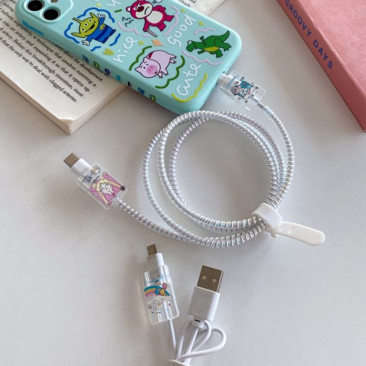 barley-cable-biteสาย-usb-ป้องกันสายไฟ-เคสป้องกัน-โปร่งใส-การ์ตูน-tpu-นิ่ม-สําหรับ-android-amp-ip-amp-micro-amp-type-cที่กันสายหัก