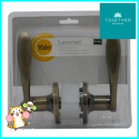 เขาควายห้องน้ำ YALE L5322 US5 สีทองเหลืองรมดำPRIVACY DOOR LEVER YALE L5322 US5 ANTIQUE BRASS **คุณภาพดี**