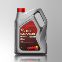 น้ำมันเครื่อง S-Oil 7 RED#7 SN 5W30 สำหรับเครื่องยนต์เบนซิน ฟรี S-OIL CLEAN ขนาด 4L