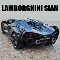 New 1:32 Alloy Lamborghinis SIAN Sport Car Model Diecast Sound Super Racing Collection Toy Pull Back Christmas for Children Gift