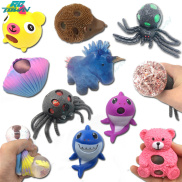 Silicone Vent Decompression Toy Cartoon Animal Ball Stress Relief Colorful