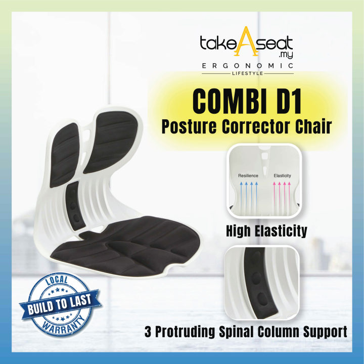 Working from home but without a proper work station? The Combi posture  corrector chair helps correct your postures and allow you to maintain a  good, By TakeAseat.sg