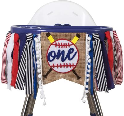 3D Baseball theme 1st Birthday Highchair Banner First Birthday Baby Decorations Birthday Souvenir and Gifts for Kids - Best
