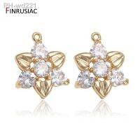 ♂❐❅ 2020 New Trendy Crystal Flower Pendant Wholesale DIY Making Earrings Pendant Accessories Jewellery Components