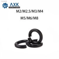 ☄✙ Gasket Lock Washer Shells Pad Carbon Steel Spring Black M2 M2.5 M3 M4 M5 M6 M8 Stainless High Machine Screws 100pcs Din127 Gb93