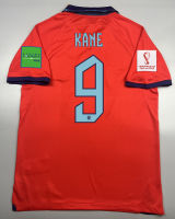 เสื้อบอล แฟนบอล ทีมชาติ อังกฤษ เยือน 2022-23 England Away 9 KANE อาร์ม ฟุตบอลโลก World Cup 2022 สีแดง