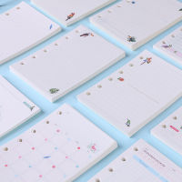 2023 45 แผ่น Kawaii A5 A6 Loose Leaf Notebook กระดาษเติมเกลียว Binder ดัชนีหน้าภายในรายเดือนรายสัปดาห์ Daily Planner Agenda-Jieeu