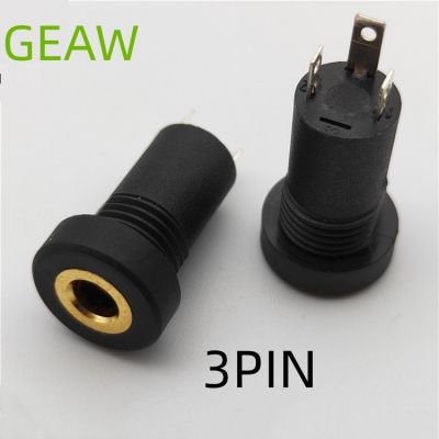 5PCS PJ-392A 3 Pin 3.5mm Audio Jack Socket 3 Pole Stereo Solder Panel Mount 3.5 mm Headphone Female Socket Connector with Nut